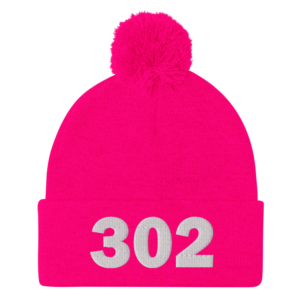 302 Area Code Pom-Pom Beanie