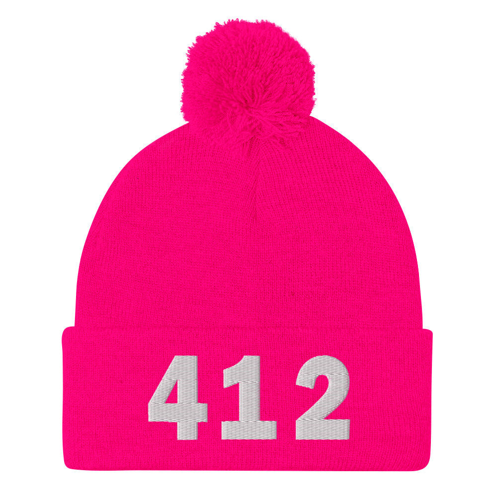 412 Area Code Pom-Pom Beanie