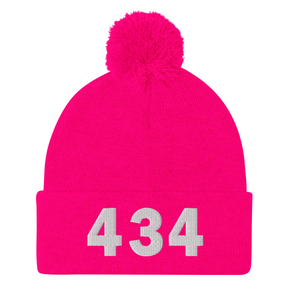 434 Area Code Pom-Pom Beanie