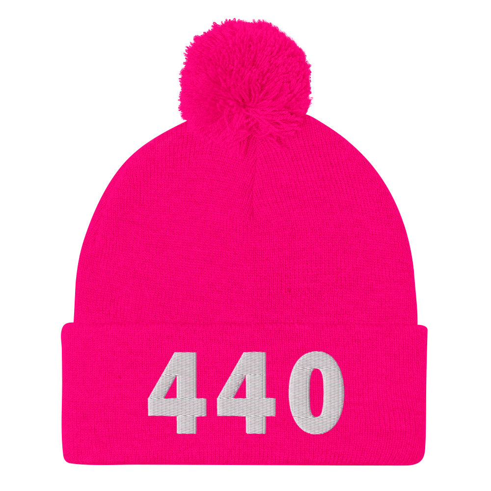 440 Area Code Pom-Pom Beanie