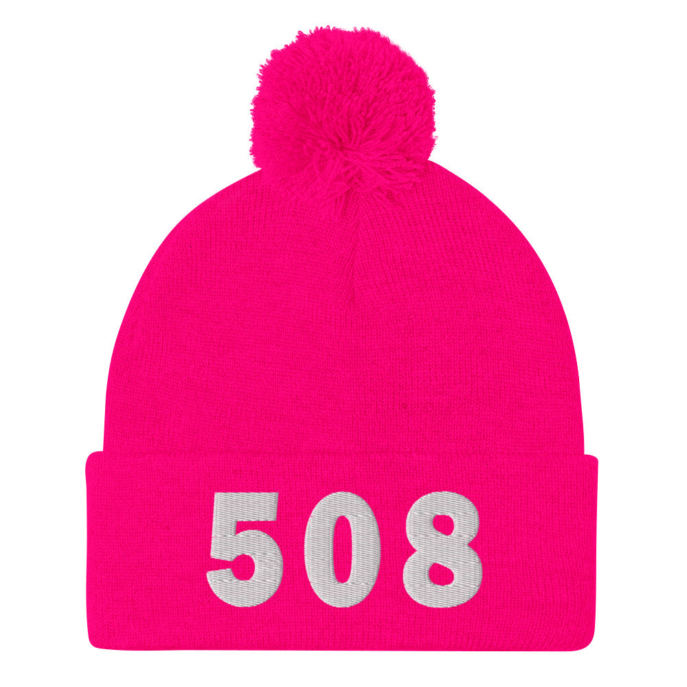508 Area Code Pom-Pom Beanie