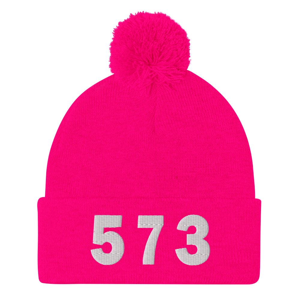 573 Area Code Pom-Pom Beanie