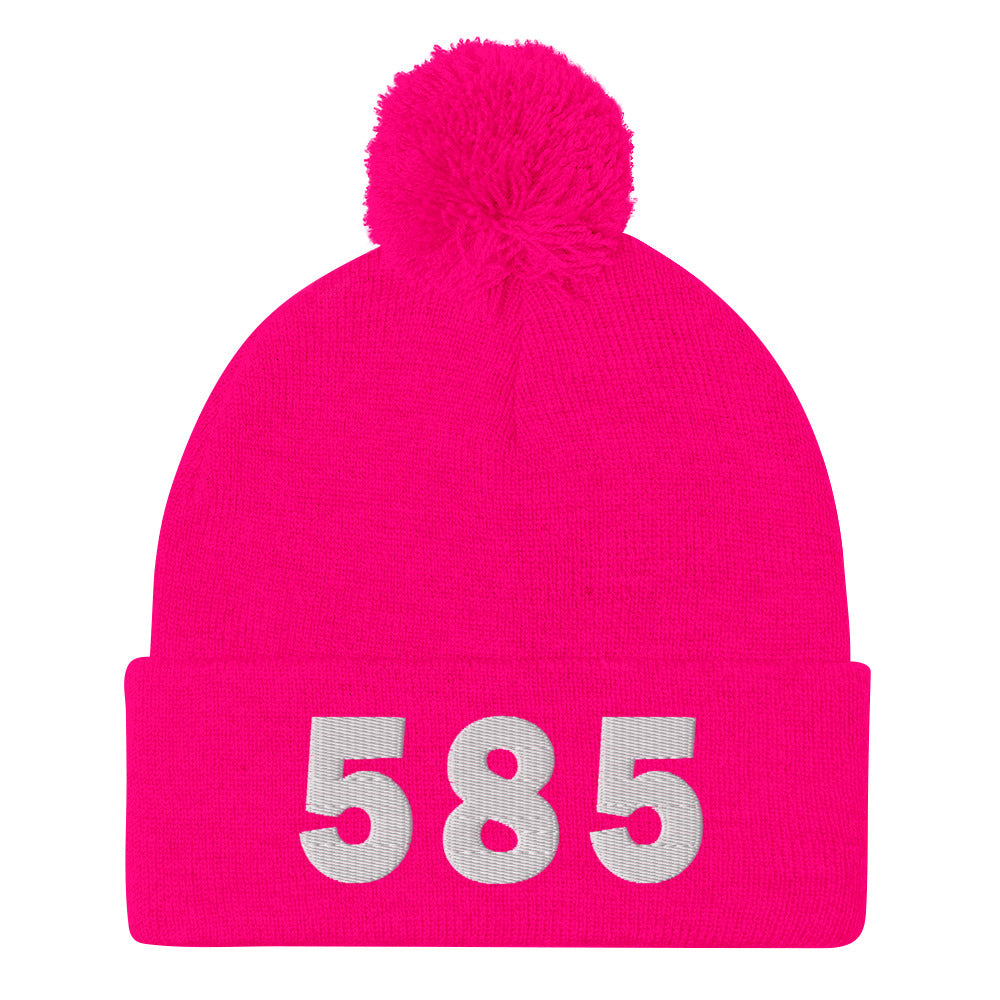 585 Area Code Pom-Pom Beanie