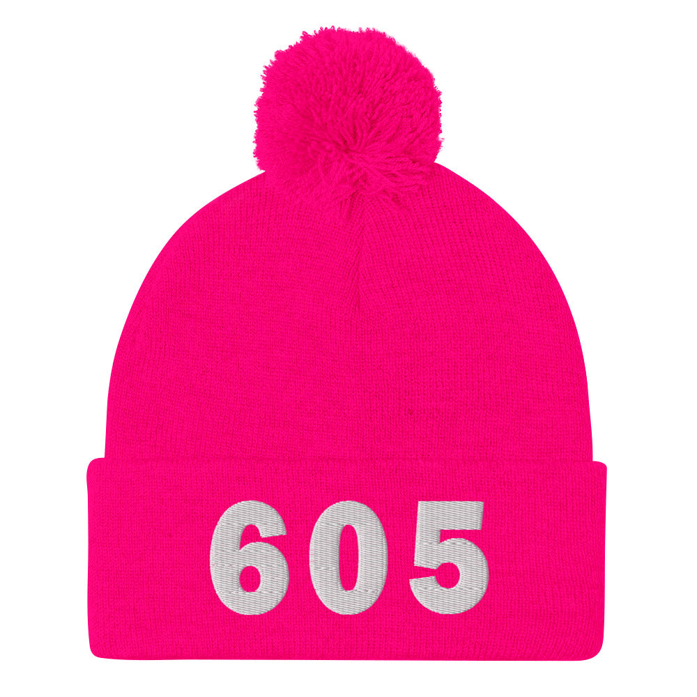 605 Area Code Pom-Pom Beanie