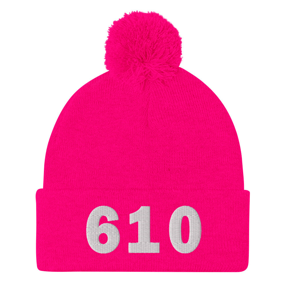 610 Area Code Pom-Pom Beanie