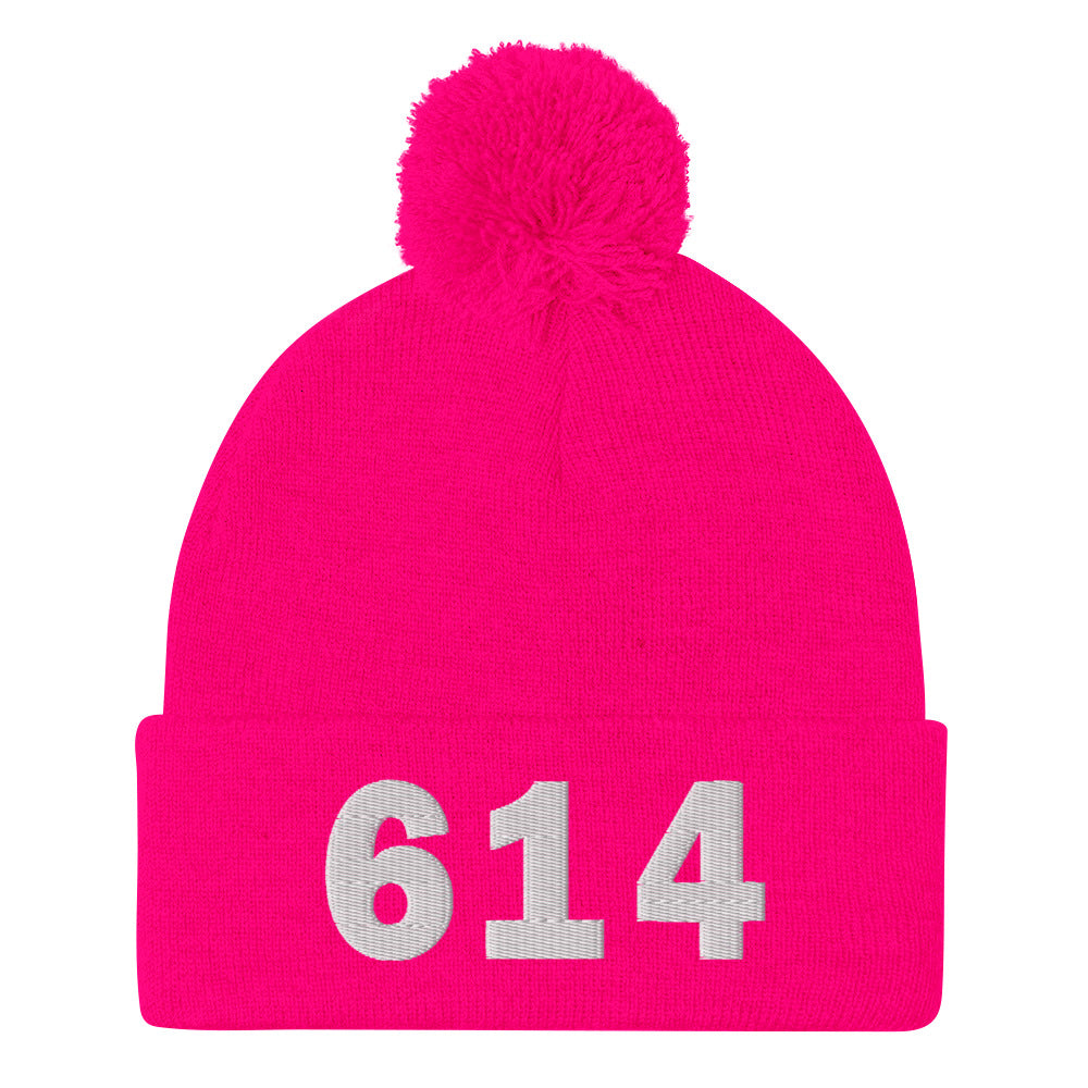 614 Area Code Pom-Pom Beanie
