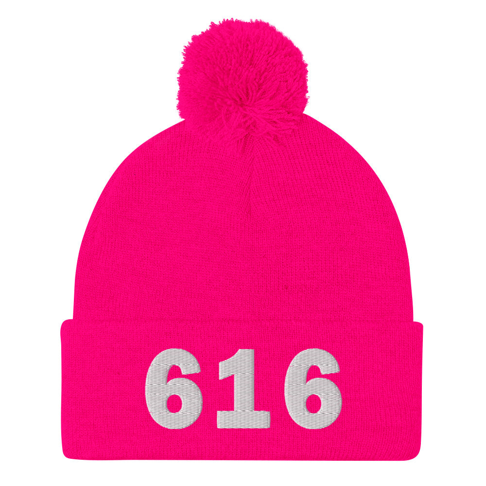 616 Area Code Pom-Pom Beanie