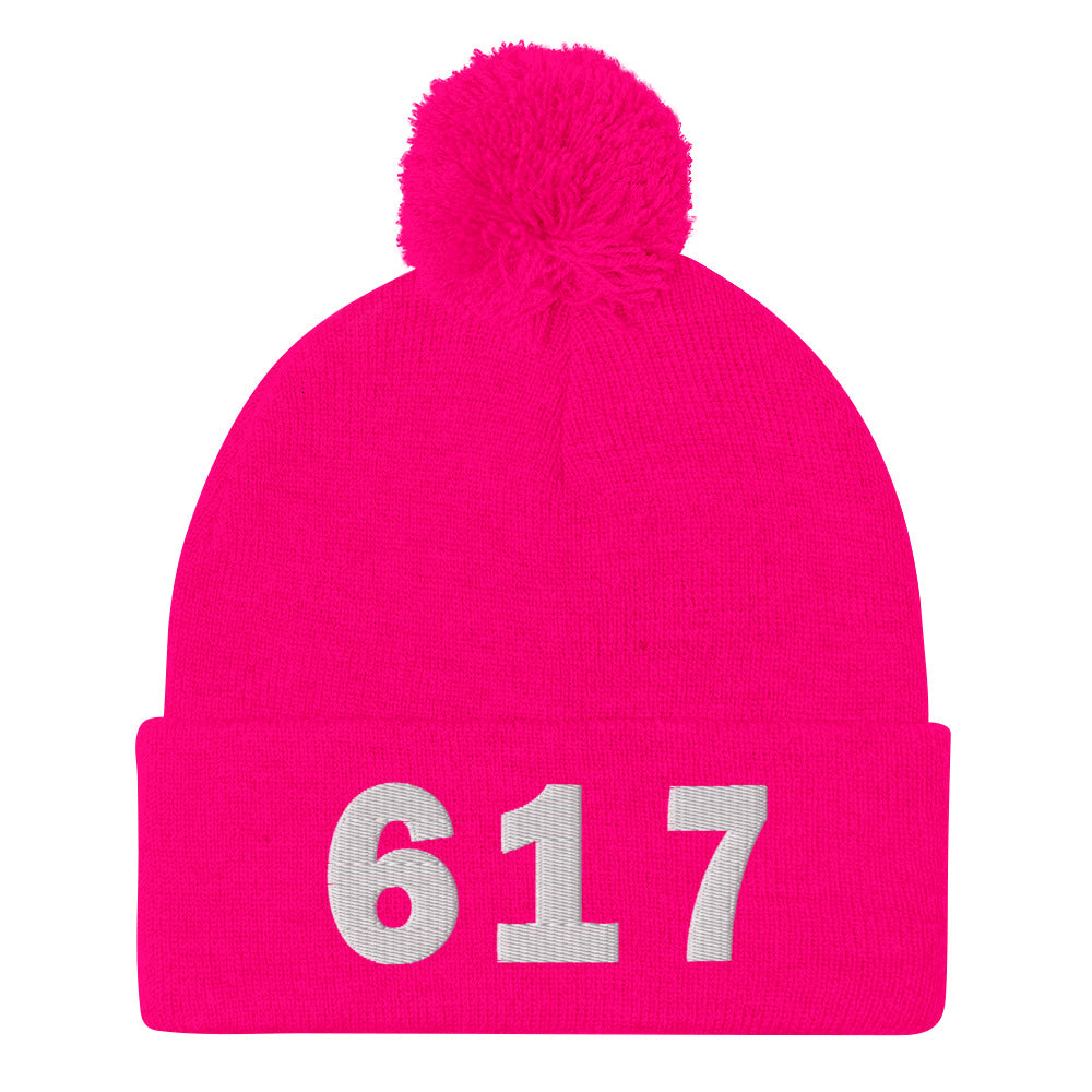 617 Area Code Pom-Pom Beanie