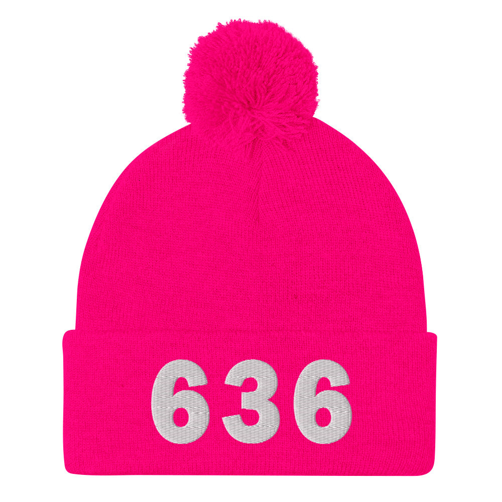 636 Area Code Pom-Pom Beanie
