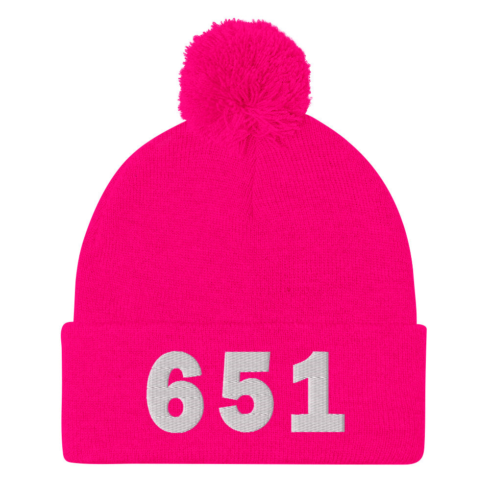651 Area Code Pom-Pom Beanie