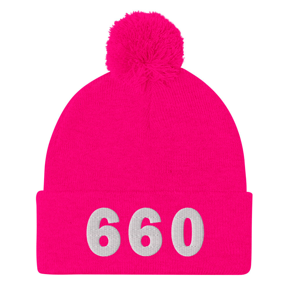 660 Area Code Pom-Pom Beanie