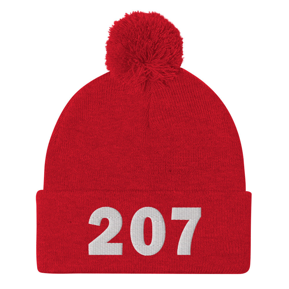 207 Area Code Pom-Pom Beanie