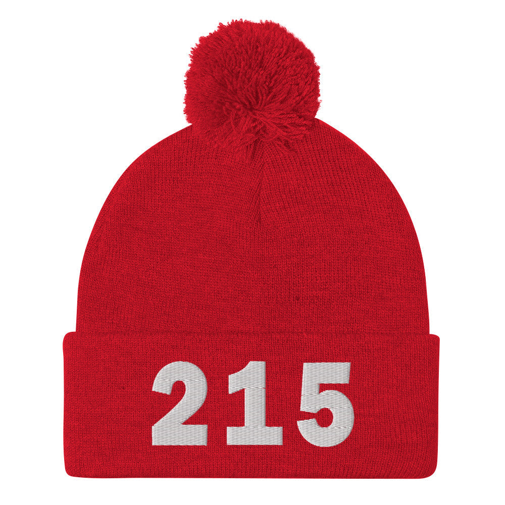 215 Area Code Pom-Pom Beanie