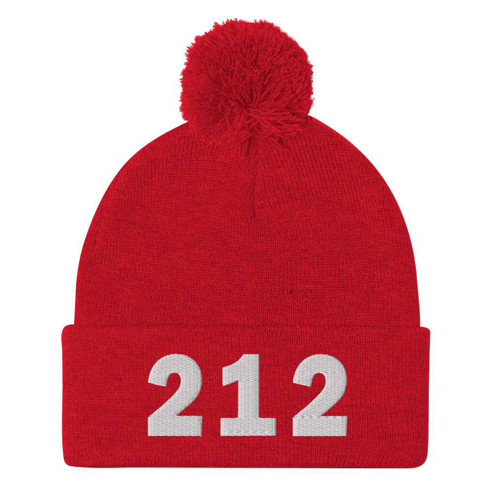 212 Area Code Pom-Pom Beanie