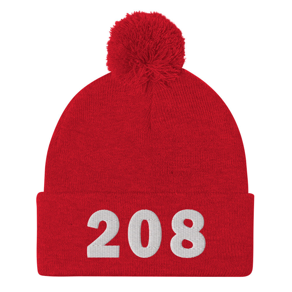 208 Area Code Pom-Pom Beanie
