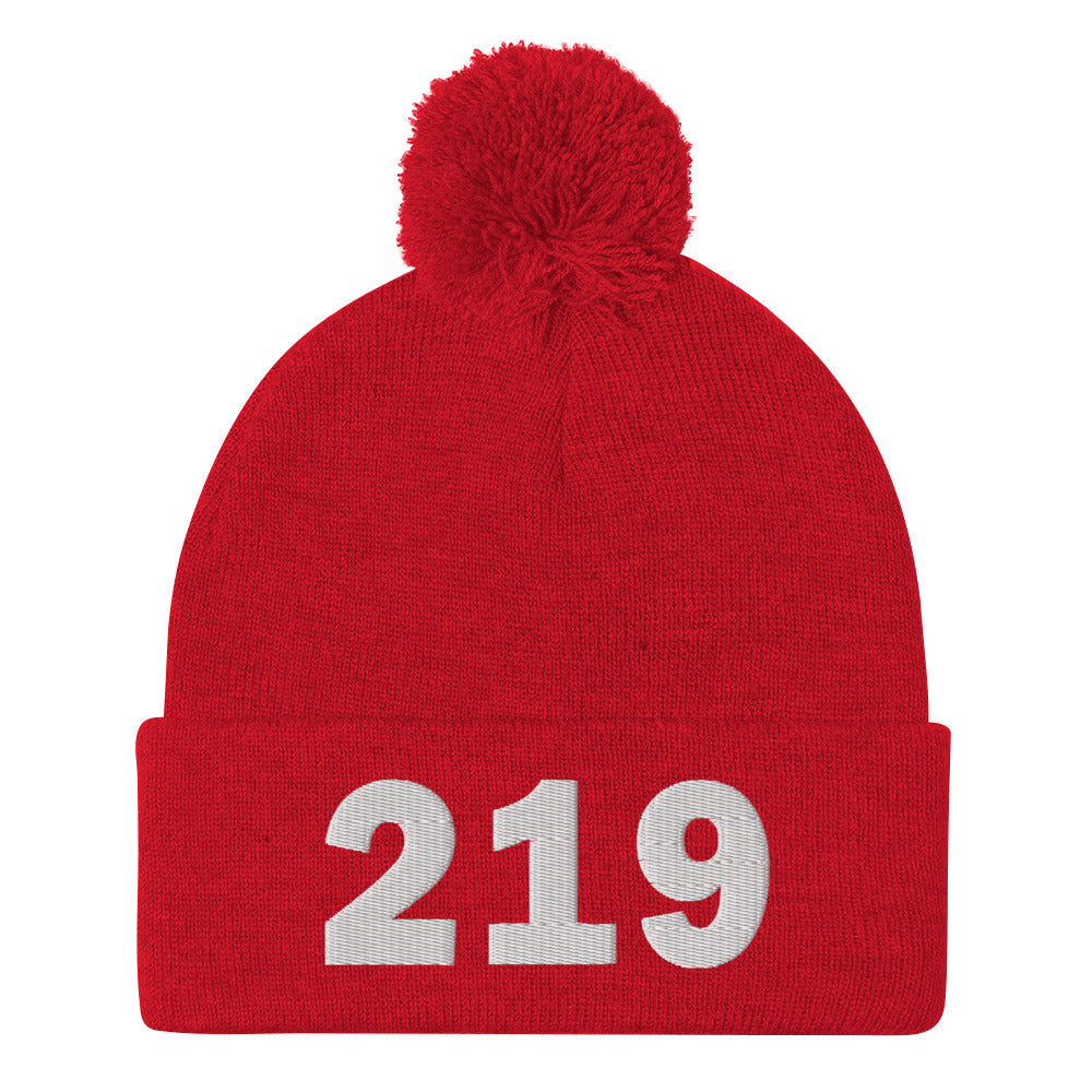 219 Area Code Pom-Pom Beanie