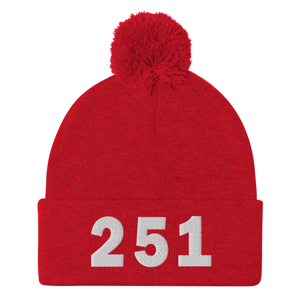 251 Area Code Pom-Pom Beanie