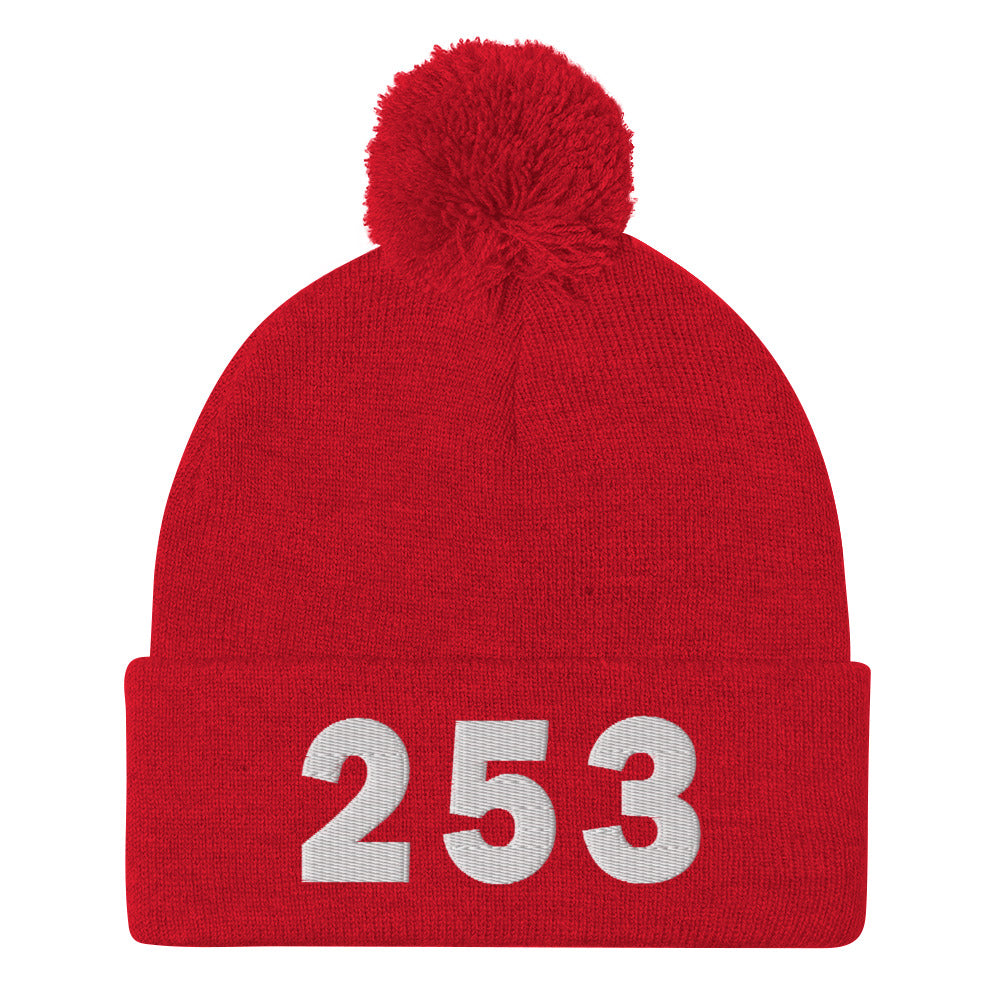 253 Area Code Pom-Pom Beanie