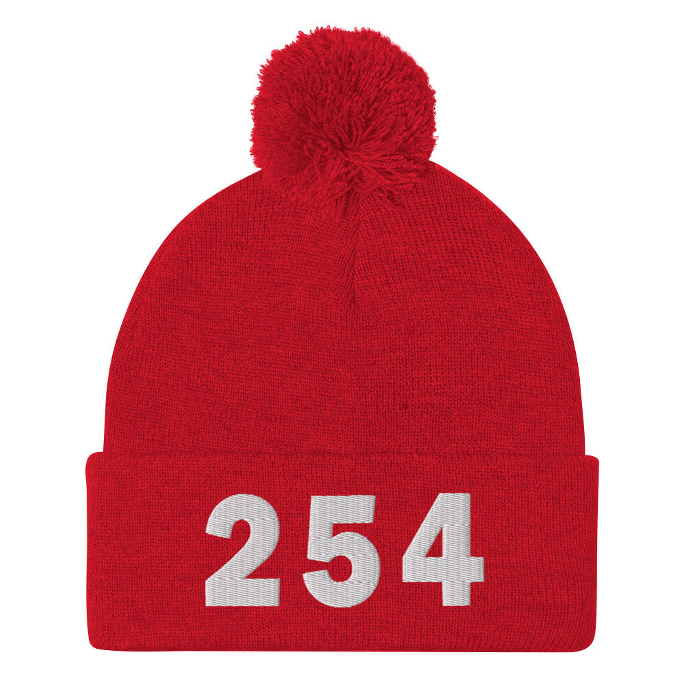 254 Area Code Pom-Pom Beanie