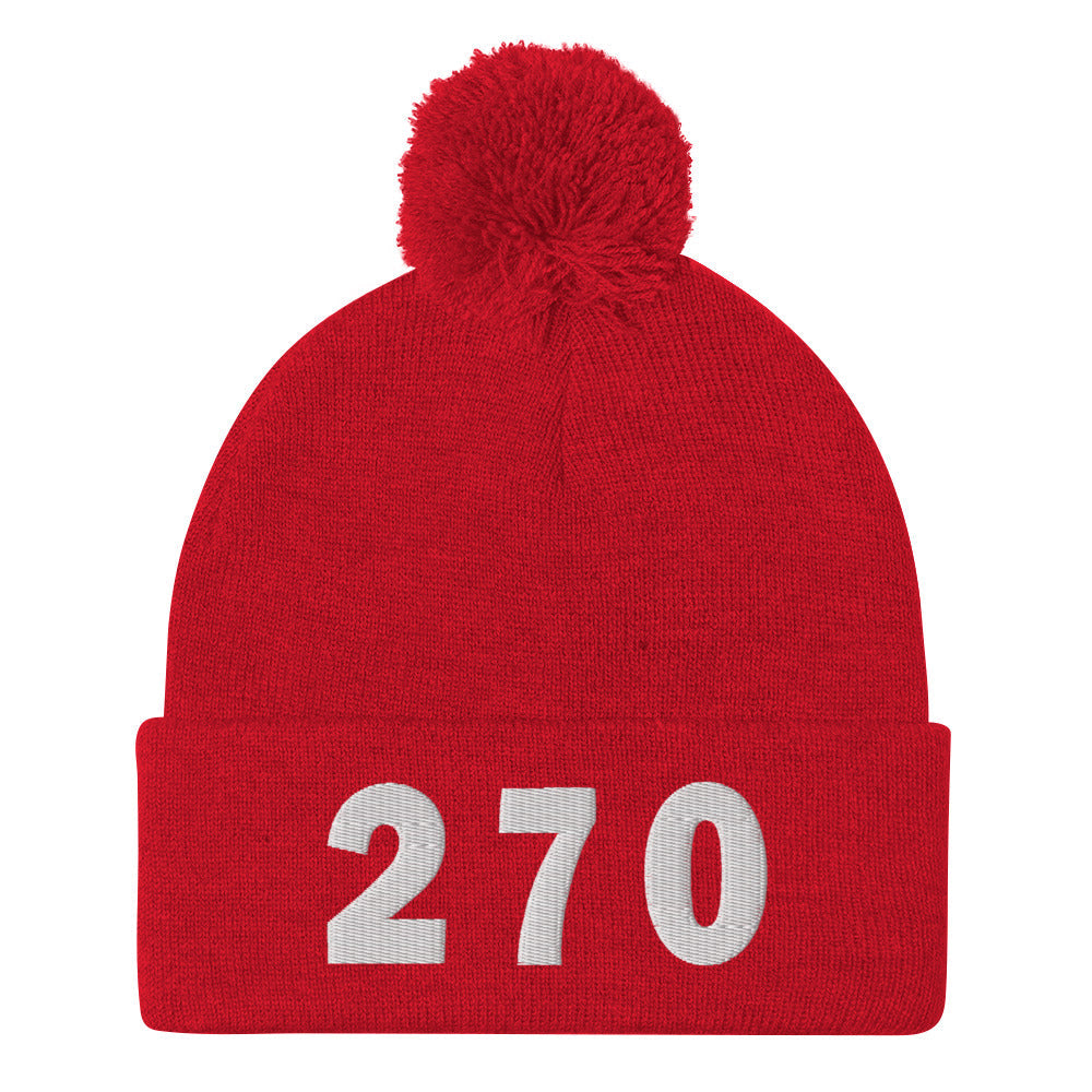 270 Area Code Pom-Pom Beanie