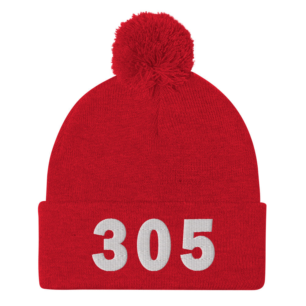 305 Area Code Pom-Pom Beanie