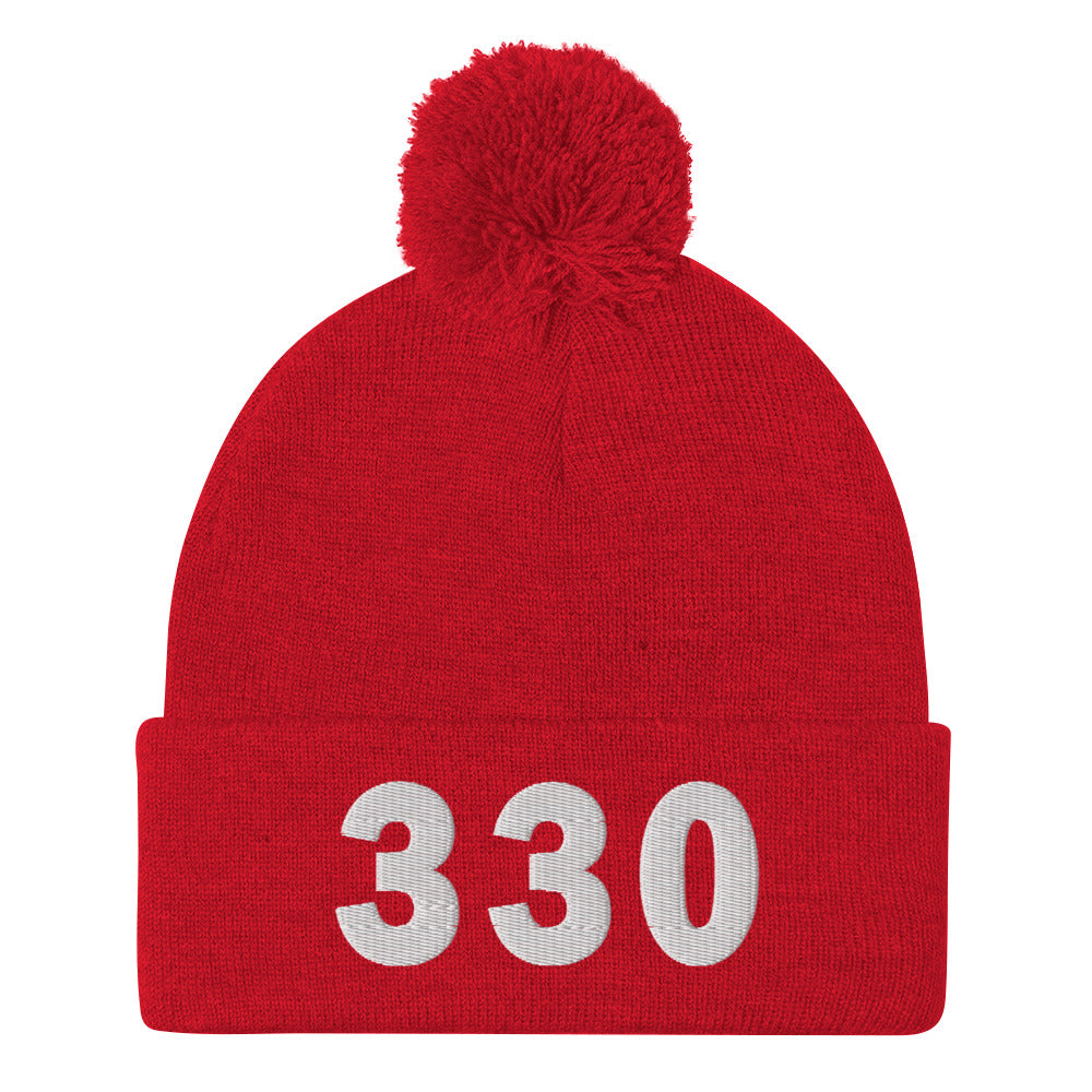 330 Area Code Pom-Pom Beanie