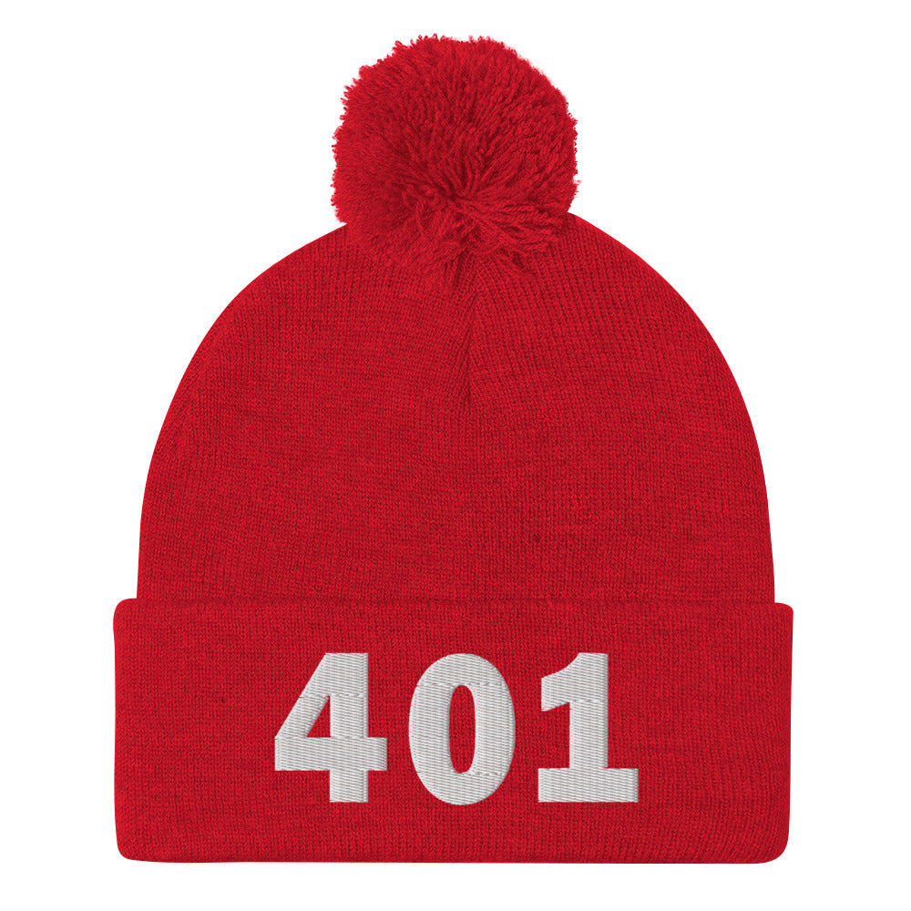 401 Area Code Pom-Pom Beanie