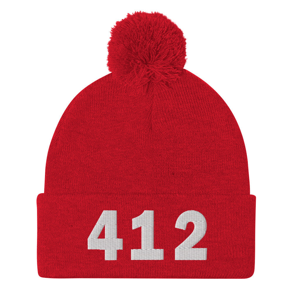 412 Area Code Pom-Pom Beanie