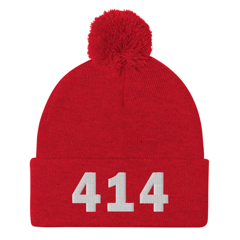 414 Area Code Pom-Pom Beanie