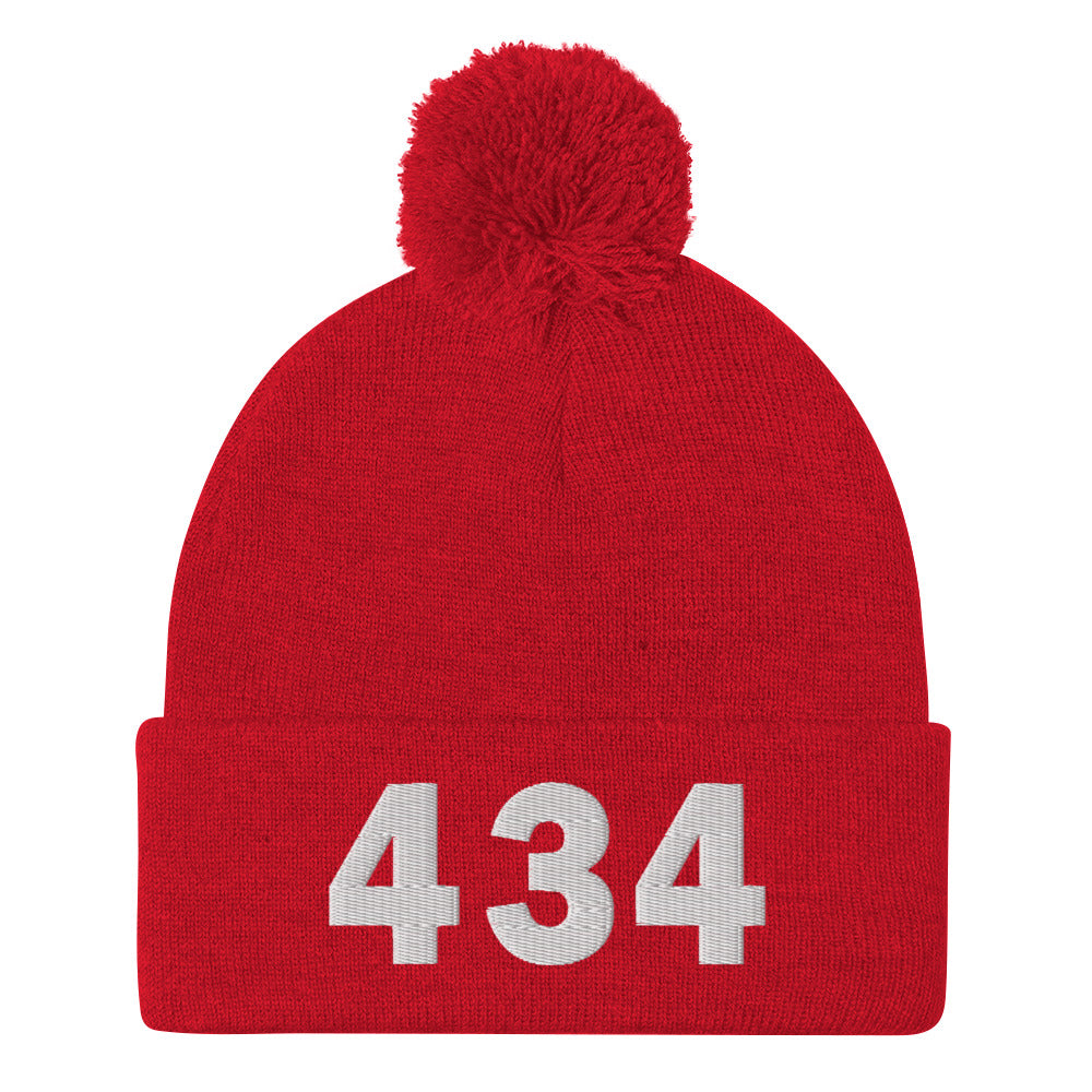 434 Area Code Pom-Pom Beanie