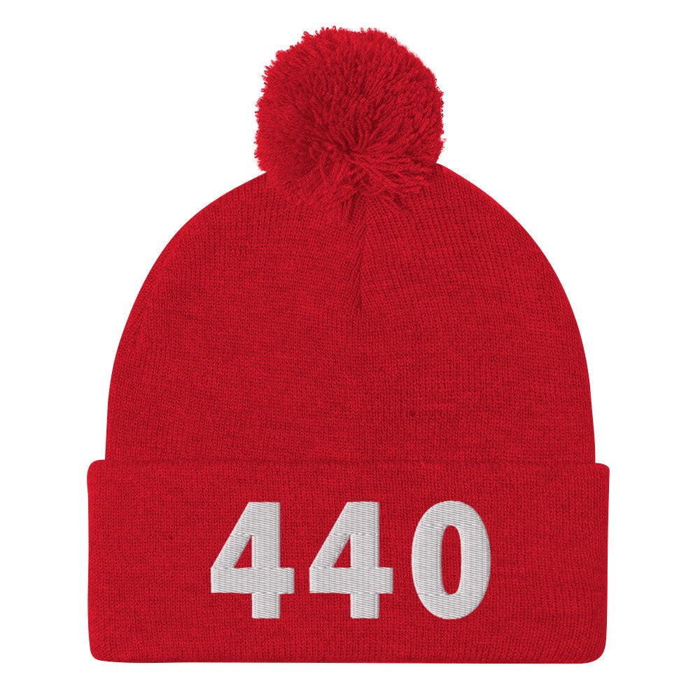440 Area Code Pom-Pom Beanie