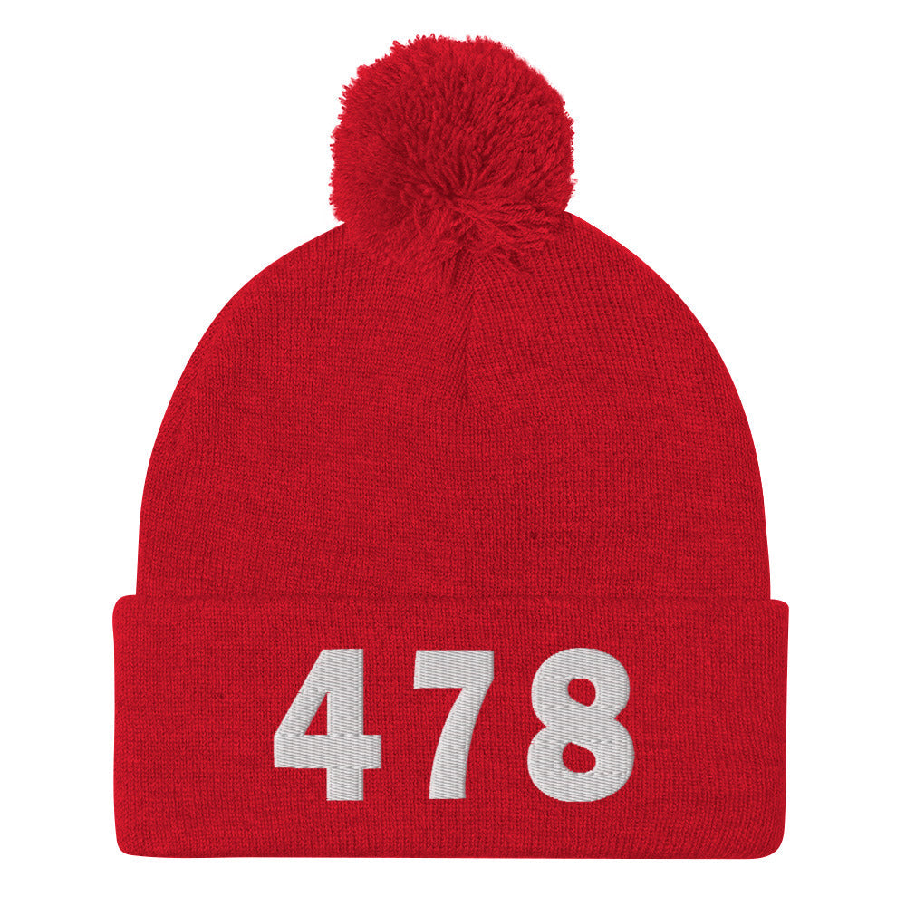 478 Area Code Pom-Pom Beanie