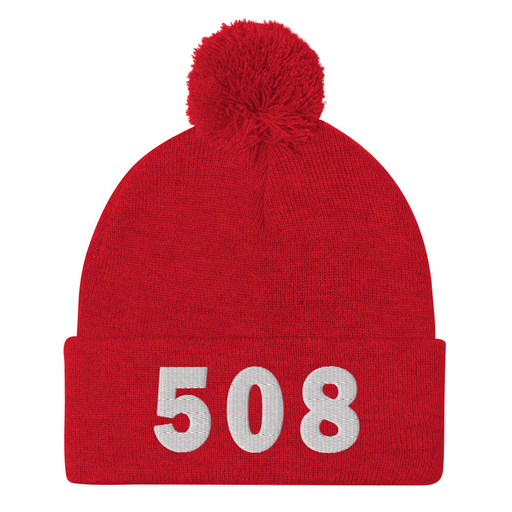 508 Area Code Pom-Pom Beanie