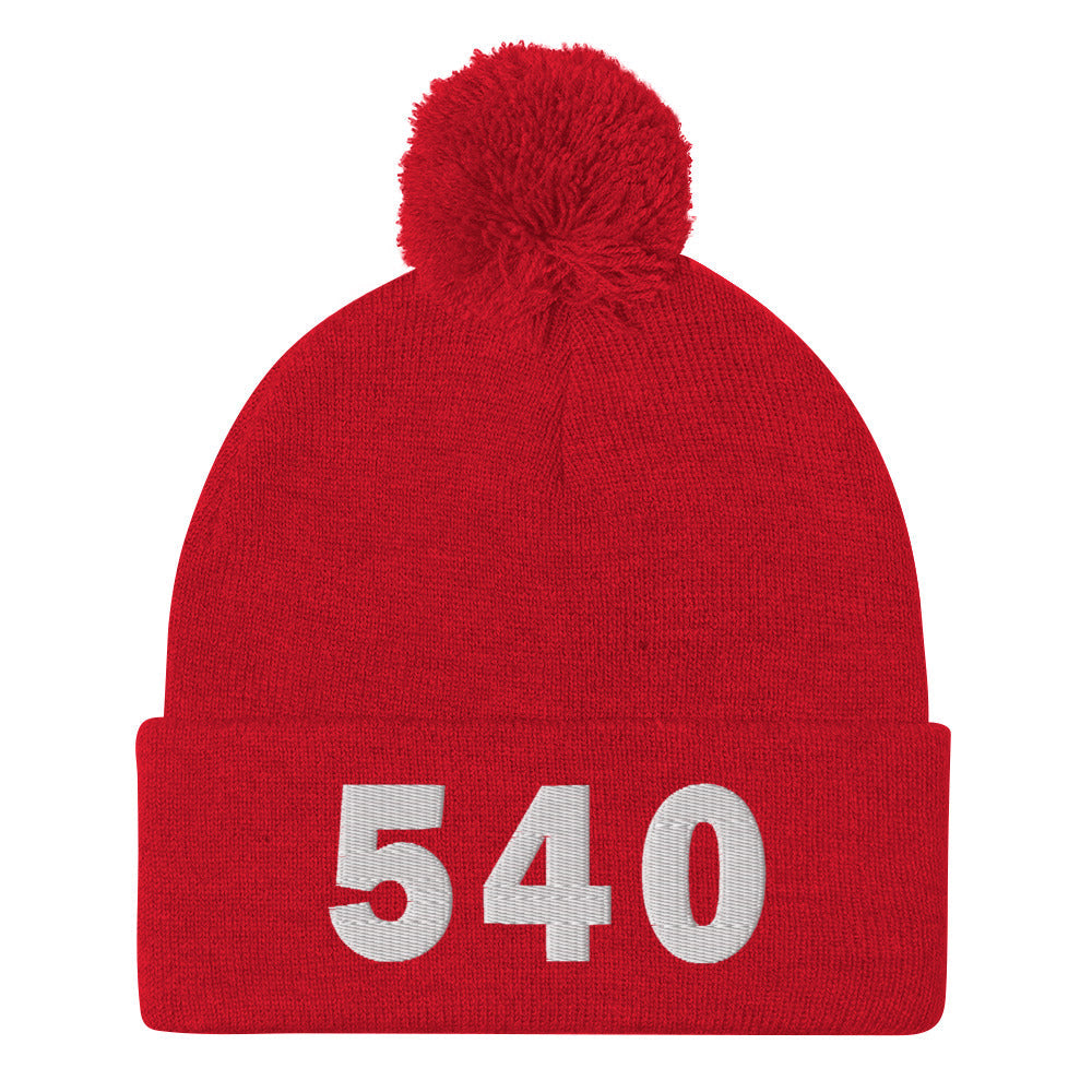 540 Area Code Pom-Pom Beanie