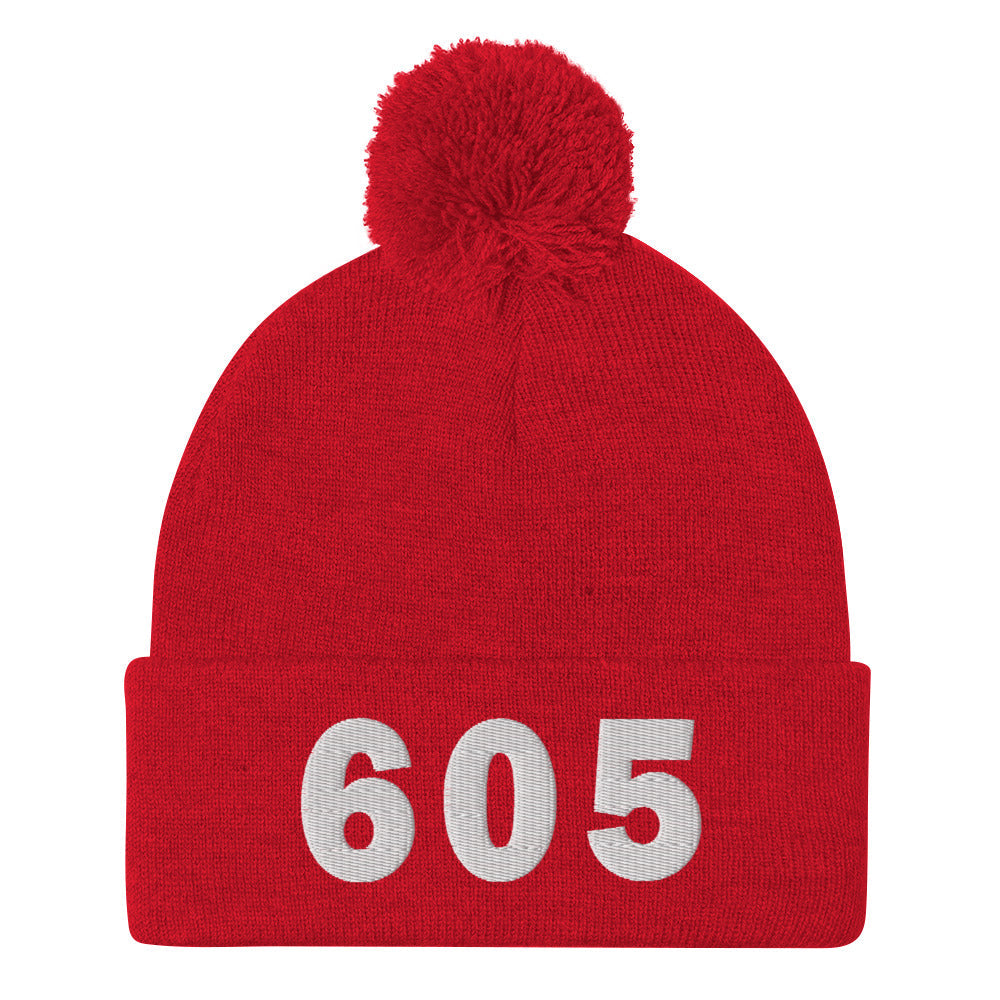 605 Area Code Pom-Pom Beanie