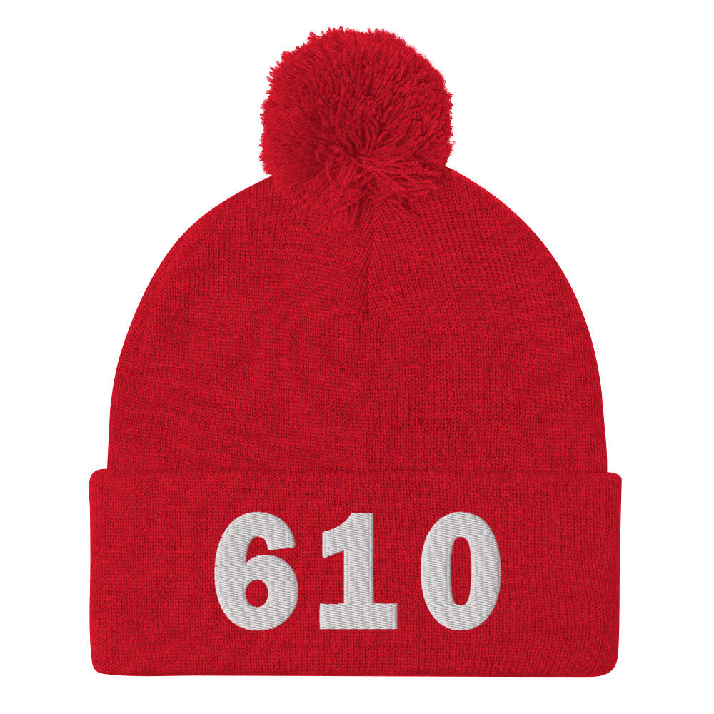610 Area Code Pom-Pom Beanie