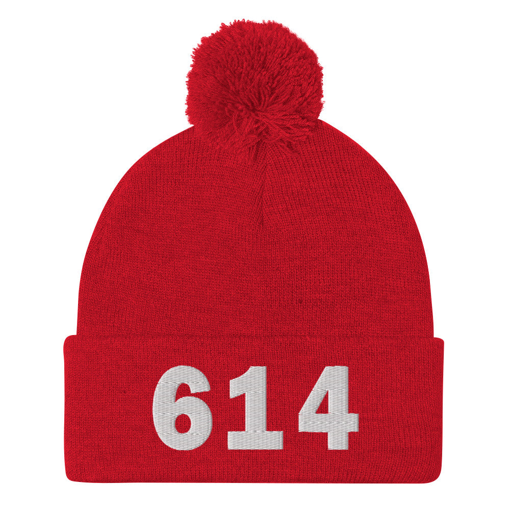 614 Area Code Pom-Pom Beanie