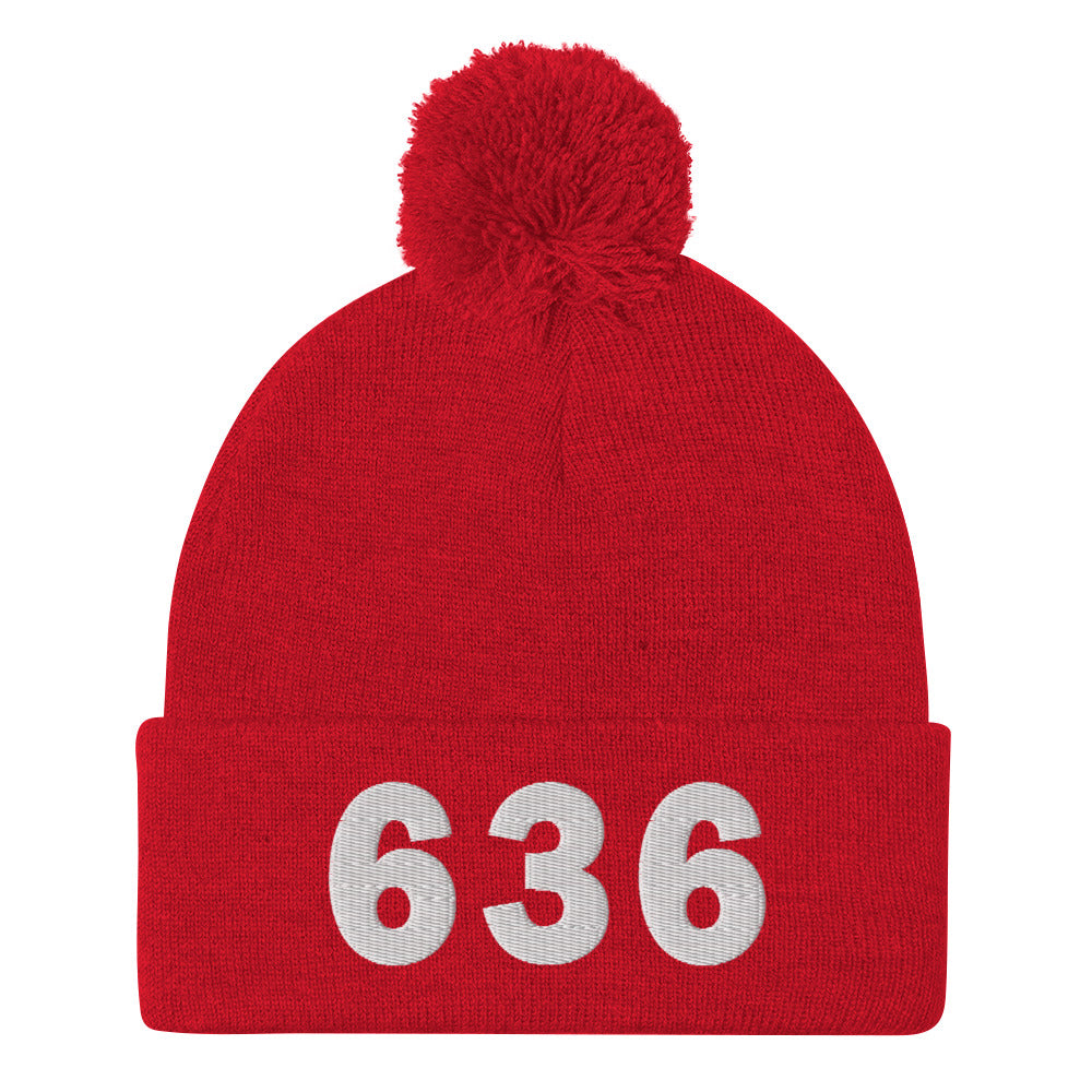 636 Area Code Pom-Pom Beanie