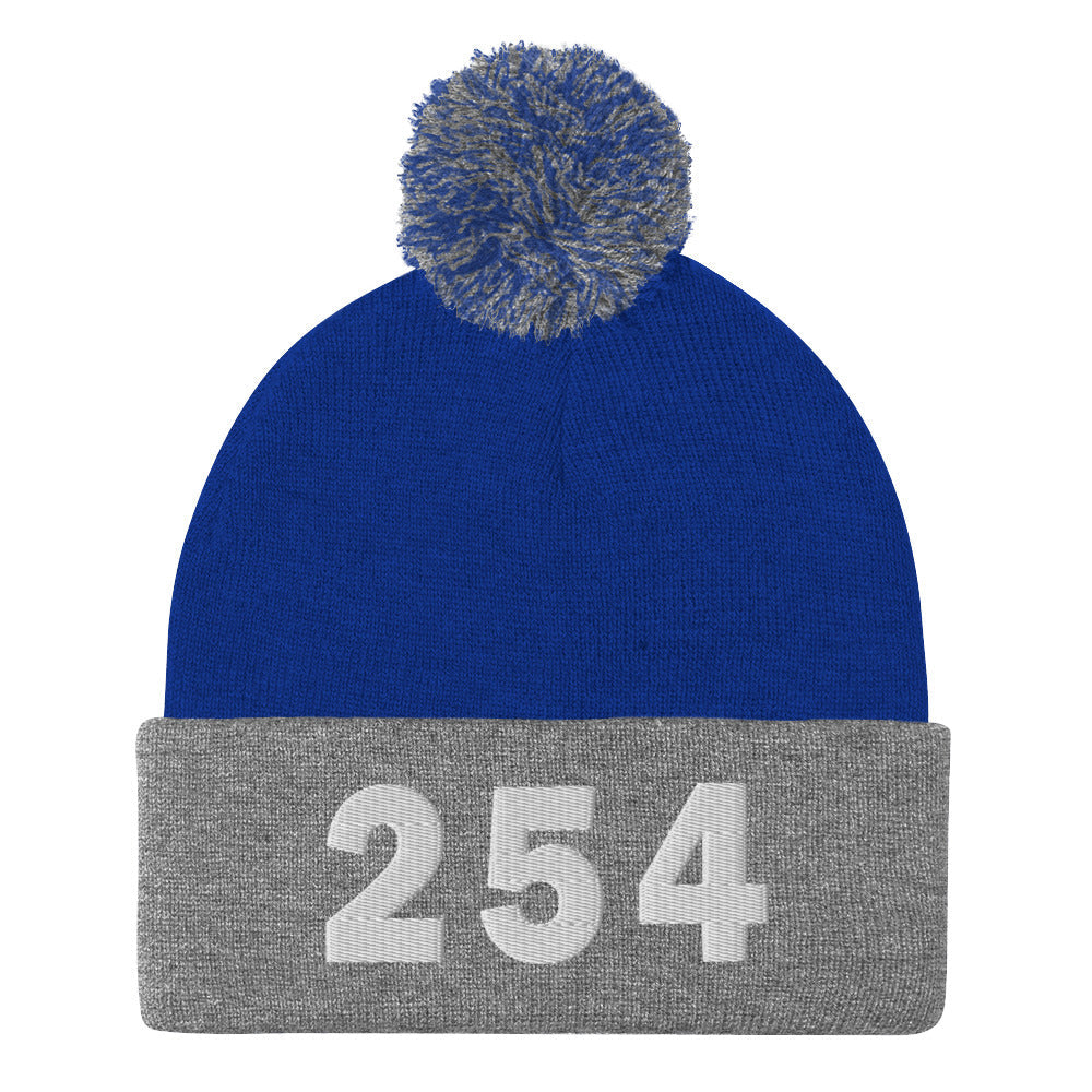 254 Area Code Pom-Pom Beanie