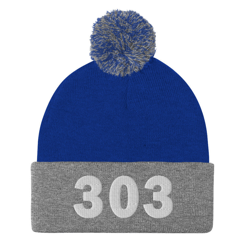 303 Area Code Pom-Pom Beanie