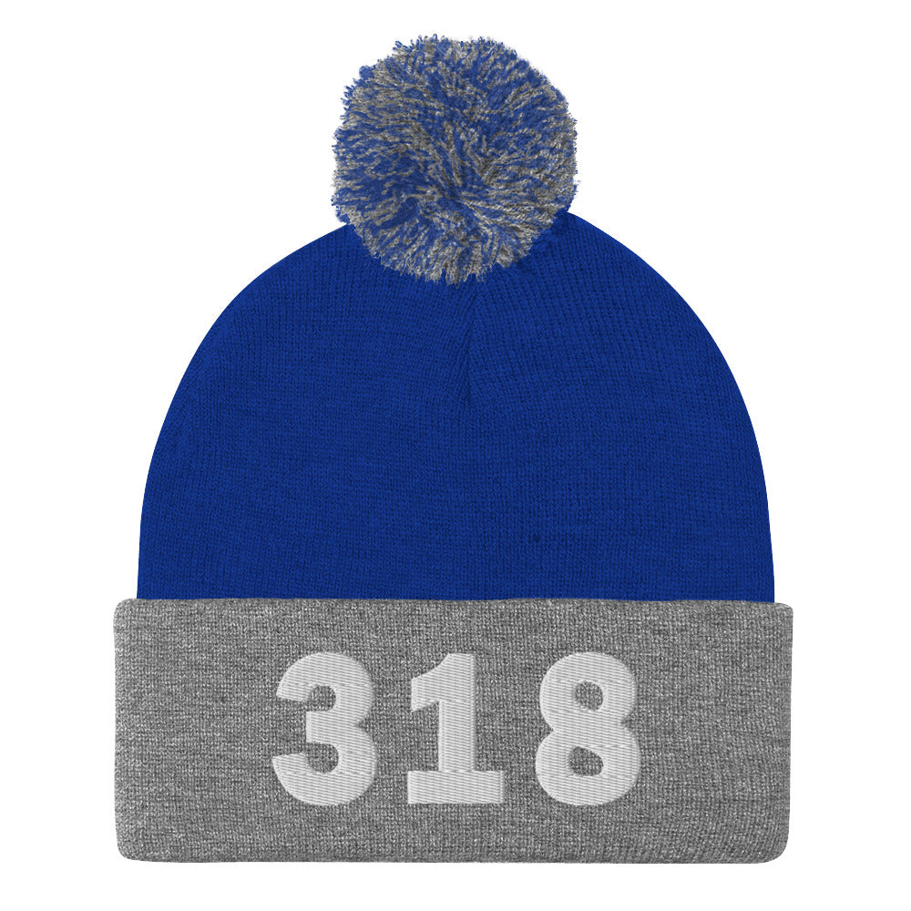 318 Area Code Pom-Pom Beanie