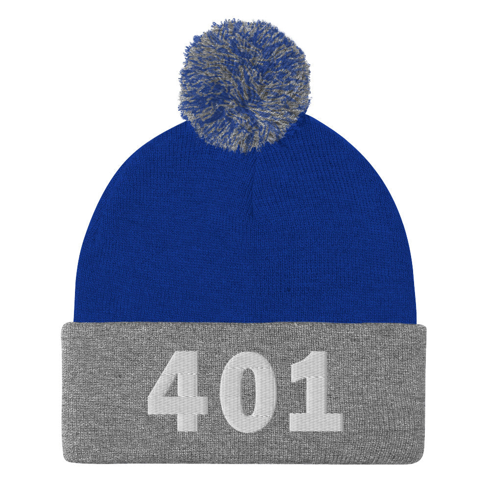 401 Area Code Pom-Pom Beanie