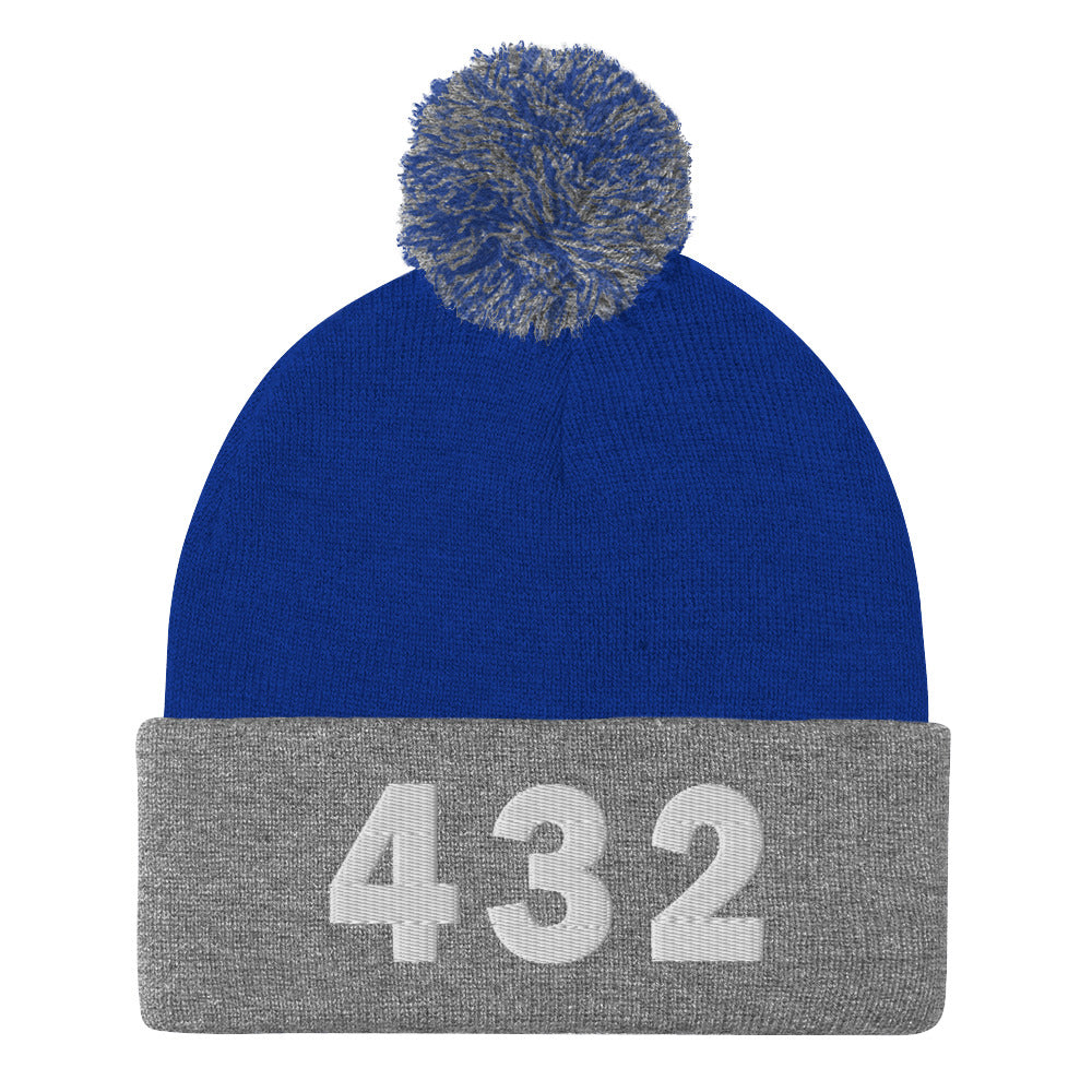 432 Area Code Pom-Pom Beanie