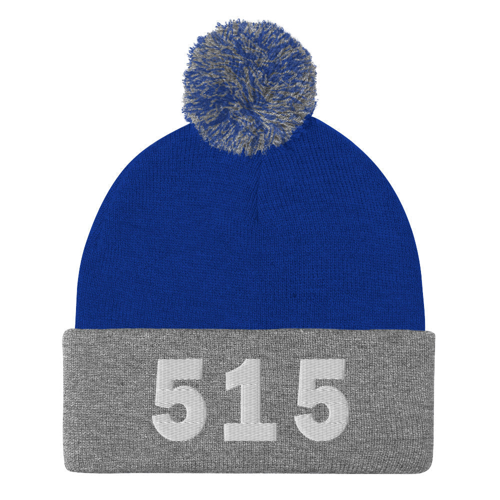 515 Area Code Pom-Pom Beanie