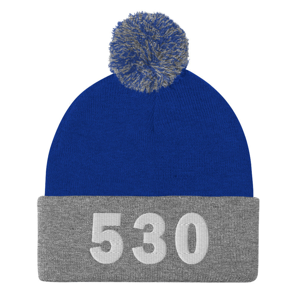 530 Area Code Pom-Pom Beanie