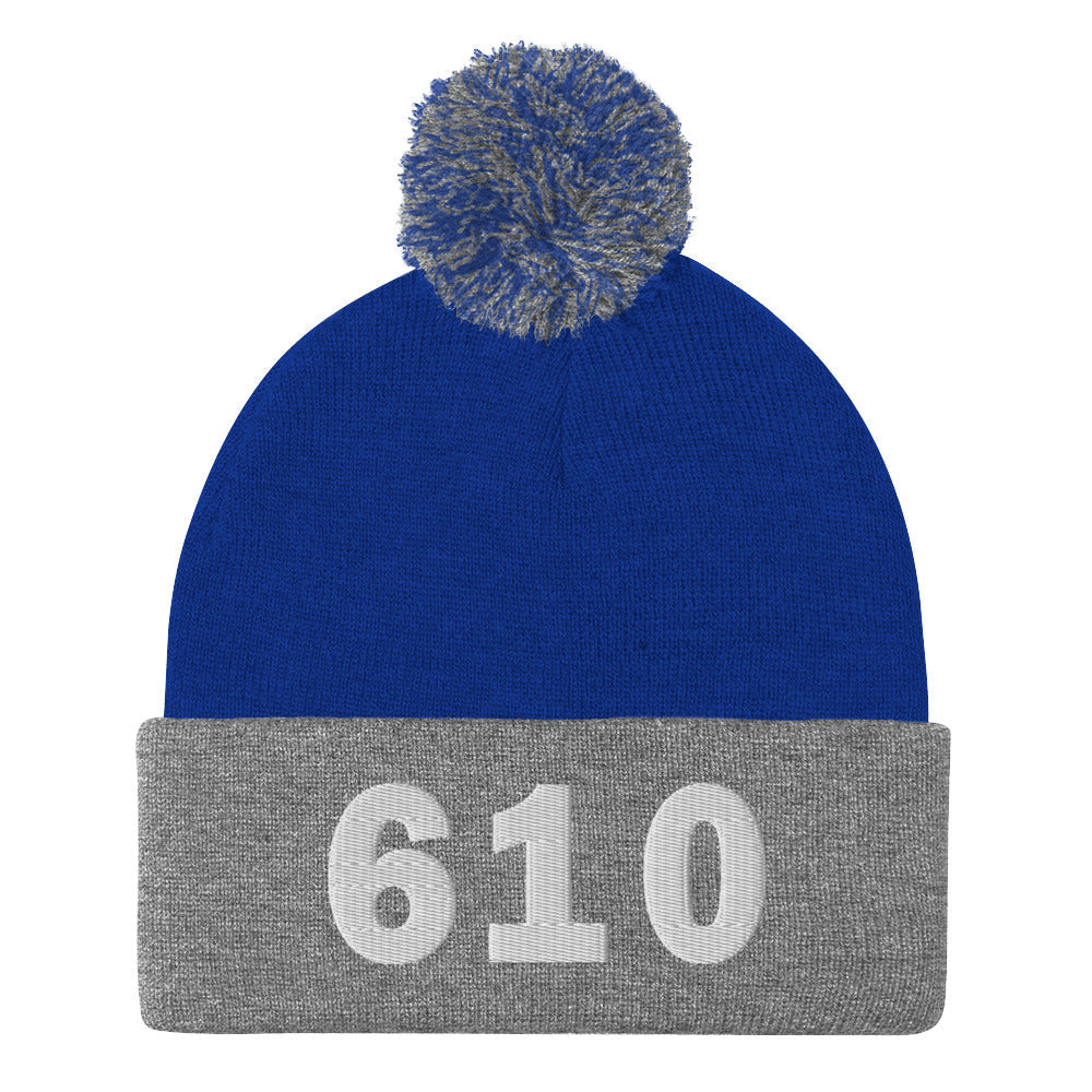 610 Area Code Pom-Pom Beanie