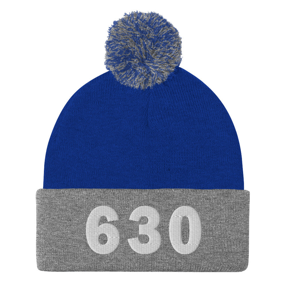 630 Area Code Pom-Pom Beanie