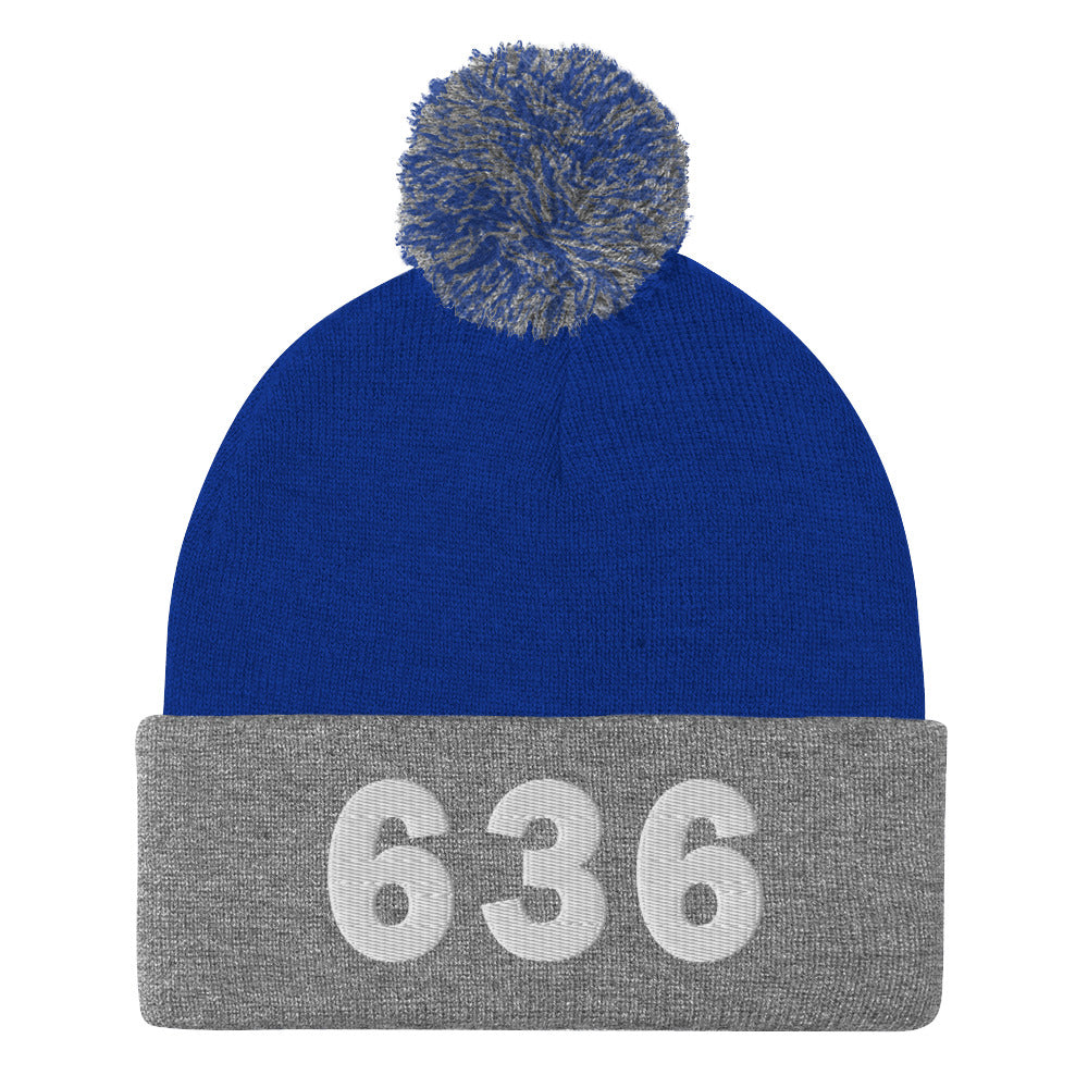 636 Area Code Pom-Pom Beanie