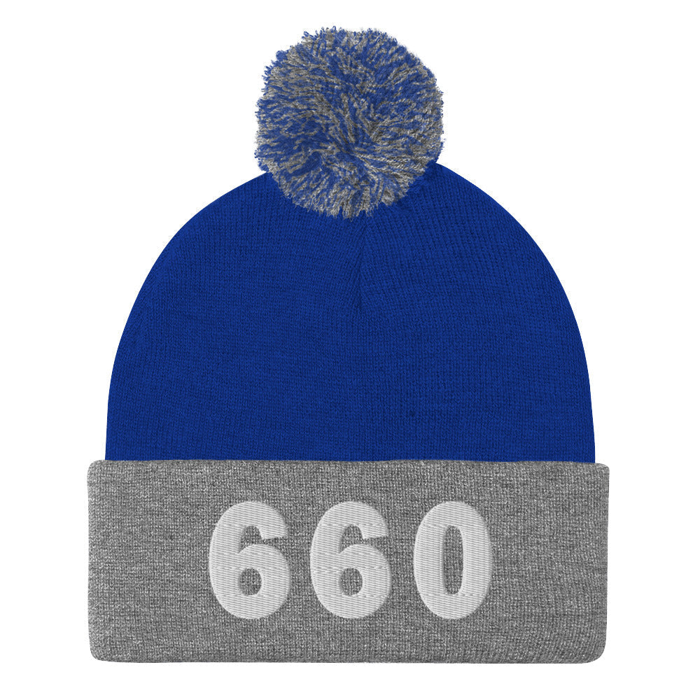 660 Area Code Pom-Pom Beanie