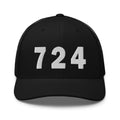 724 Area Code Trucker Cap